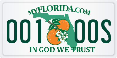 FL license plate 0010OS