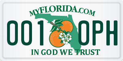 FL license plate 0010PH