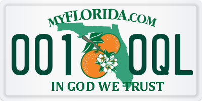 FL license plate 0010QL