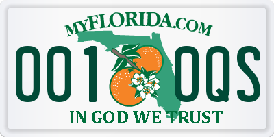 FL license plate 0010QS