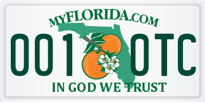 FL license plate 0010TC