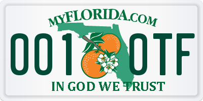 FL license plate 0010TF