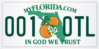 FL license plate 0010TL