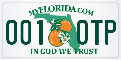 FL license plate 0010TP