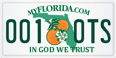 FL license plate 0010TS