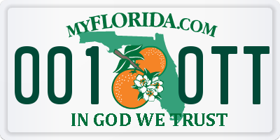 FL license plate 0010TT