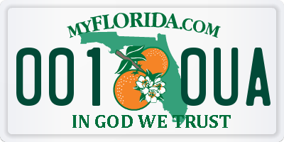 FL license plate 0010UA