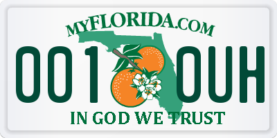 FL license plate 0010UH