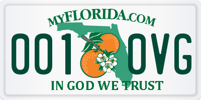 FL license plate 0010VG