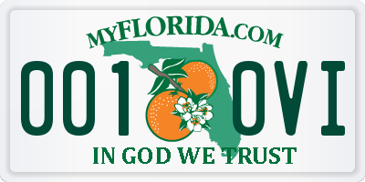 FL license plate 0010VI