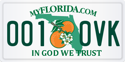 FL license plate 0010VK