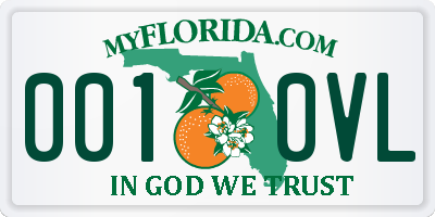 FL license plate 0010VL