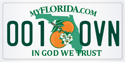 FL license plate 0010VN