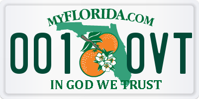 FL license plate 0010VT