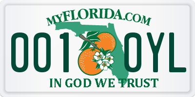 FL license plate 0010YL