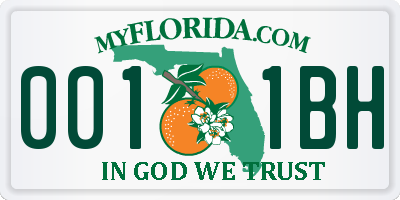 FL license plate 0011BH