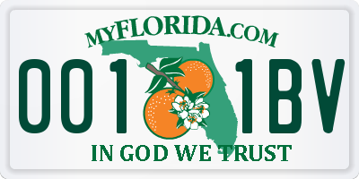 FL license plate 0011BV