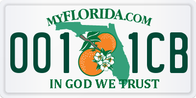 FL license plate 0011CB