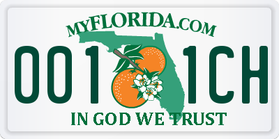 FL license plate 0011CH