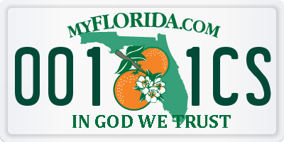 FL license plate 0011CS