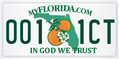 FL license plate 0011CT