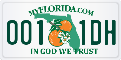 FL license plate 0011DH