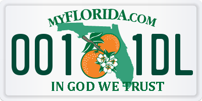 FL license plate 0011DL