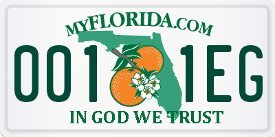 FL license plate 0011EG