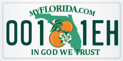 FL license plate 0011EH