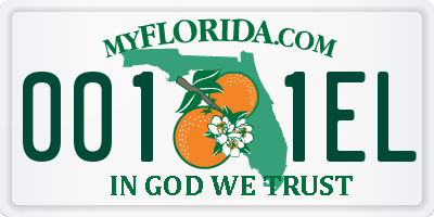 FL license plate 0011EL