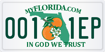 FL license plate 0011EP