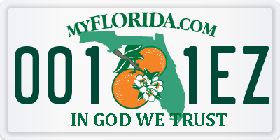 FL license plate 0011EZ