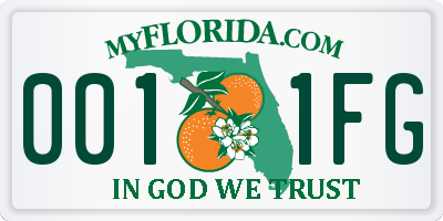 FL license plate 0011FG