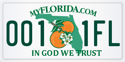 FL license plate 0011FL