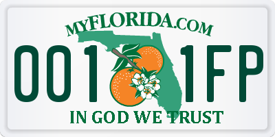 FL license plate 0011FP