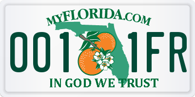 FL license plate 0011FR