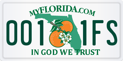 FL license plate 0011FS