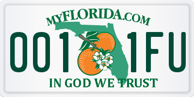 FL license plate 0011FU