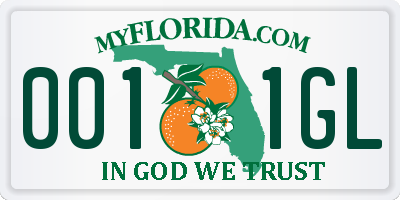 FL license plate 0011GL