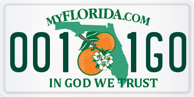 FL license plate 0011GO