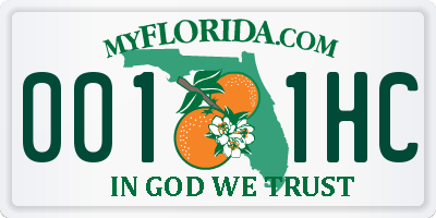 FL license plate 0011HC