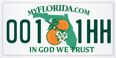 FL license plate 0011HH