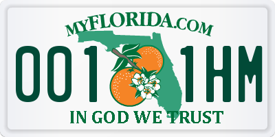 FL license plate 0011HM