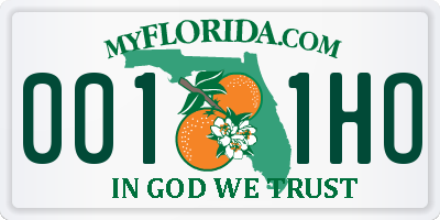 FL license plate 0011HO