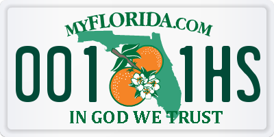 FL license plate 0011HS