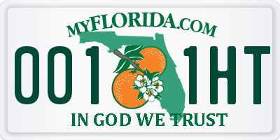 FL license plate 0011HT