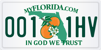 FL license plate 0011HV