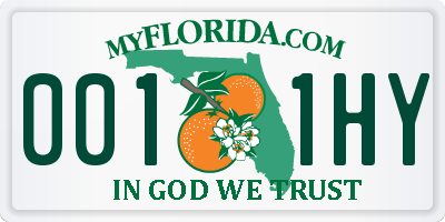 FL license plate 0011HY