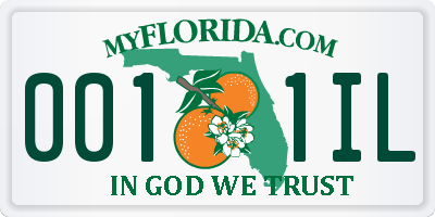 FL license plate 0011IL