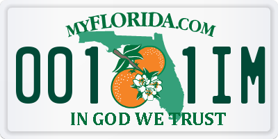 FL license plate 0011IM